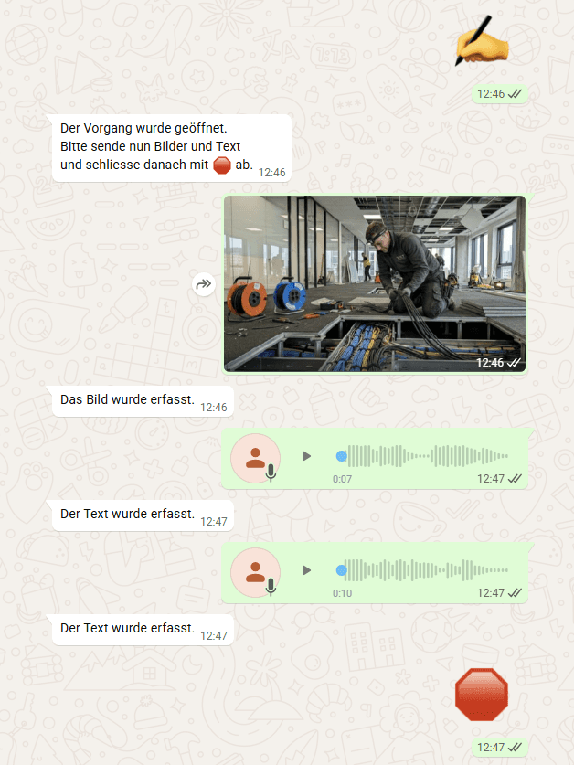Informe diario de trabajo por WhatsApp – Por voz