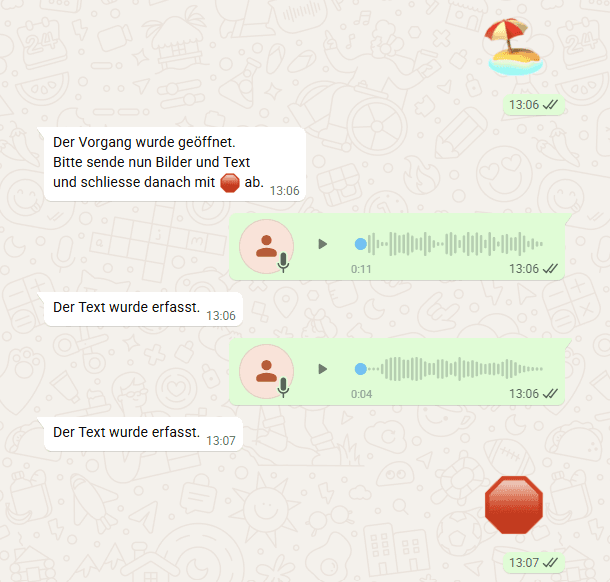 Solicitud de vacaciones por WhatsApp – Por voz
